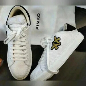 SALE Pinko Bird monogram white sneakers sz 41 New